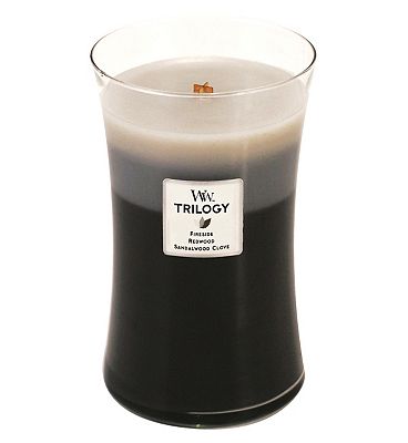 Woodwick Large Candle Warm Woods Trilogy 609g