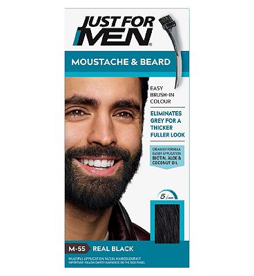 Just For Men Moustache & Beard Brush-In Colour Gel, Black