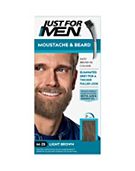 Just For Men Moustache & Beard Brush-In Colour Gel, Light Brown