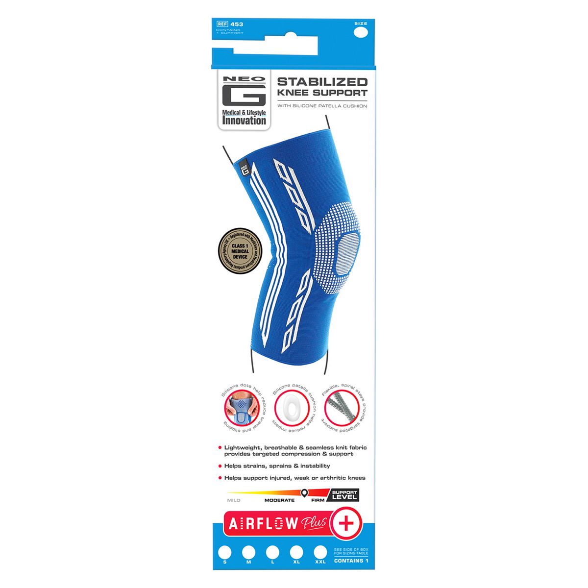 Neo G Airflow Plus Stabilised Knee Support - Large