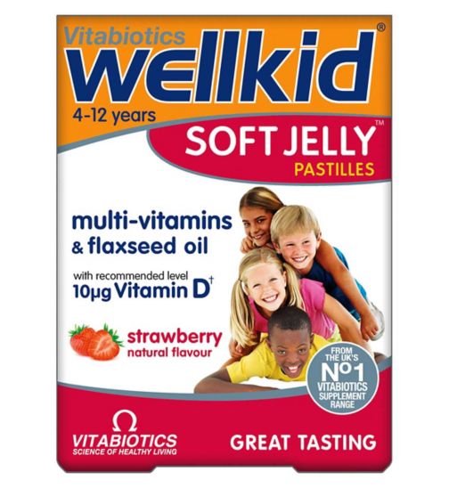 Vitabiotics WellKid Soft Jelly Strawberry Flavour - 30 Pastilles