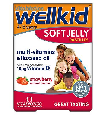 Vitabiotics WellKid Soft Jelly Strawberry Flavour - 30 Pastilles