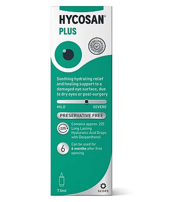 Click to view product details and reviews for Hycosan Plus Preservative Free Eye Drops 75ml.