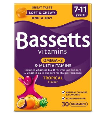 Bassetts Multivitamins Tropical Flavour Soft & Chewies 7-11 Years - 30