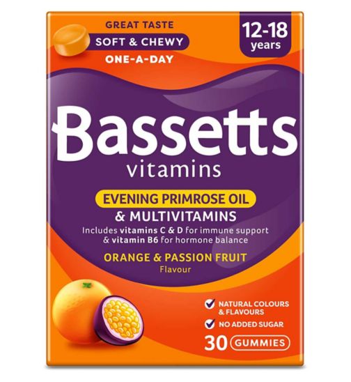 Bassetts Multivitamins Orange & Passionfruit Flavour Soft & Chewies 12-18 Years - 30