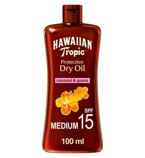 Hawaiian Tropic Protective Dry Oil SPF 15 Travel Mini 100ml
