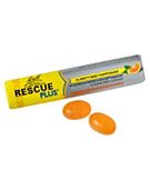 Bach Rescue Remedy PLUS - 10 Natural Orange & Elderflower Sugar-Free Lozenges