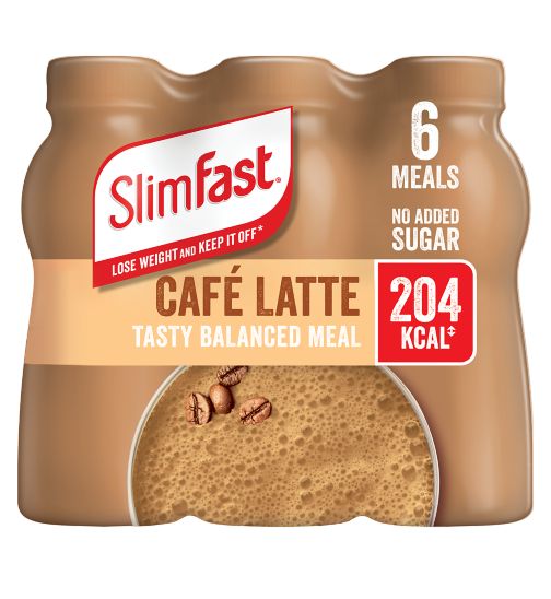 SlimFast Café Latte Flavour Shake 6 x 325ml (1.95L)