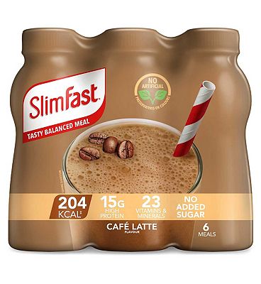 SlimFast Caf Latte Shake 6 x 325ml (1.95L)