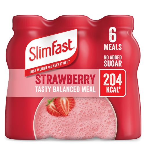 SlimFast Summer Strawberry Flavour Shakes 6 x 325ml (1.95L)