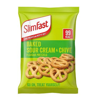 SlimFast Baked Sour Cream & Chive Flavour Pretzels - 23g