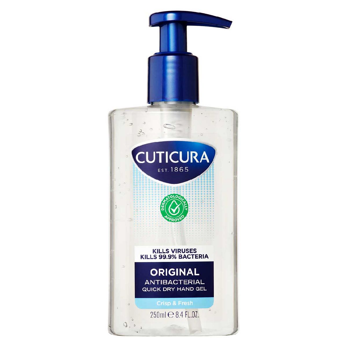 Cuticura Original Anti Bacterial Hand Gel250 ml - Crisp & Fresh, 250ml
