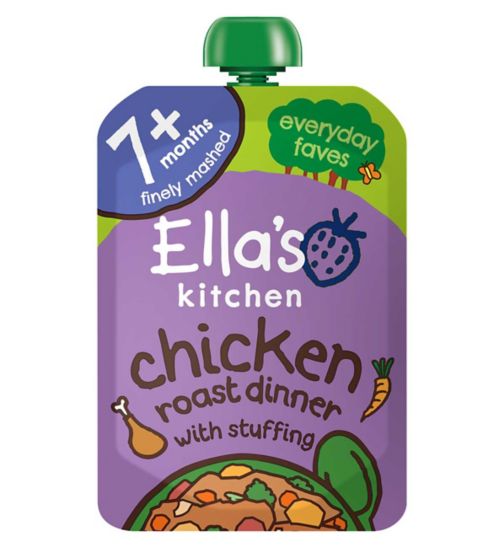 Ella's Kitchen Organic Chicken Roast Dinner with Stuffing Pouch 7+ Mths 130g