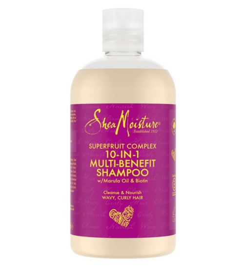 Shea Moisture SuperFruit Complex Silicone & Sulphate Free Shampoo 10-in-1 Multi-Benefit 384ml