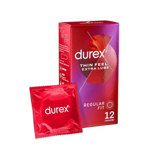 Durex Thin Feel Extra Lube Condoms - Regular Fit 12 pack