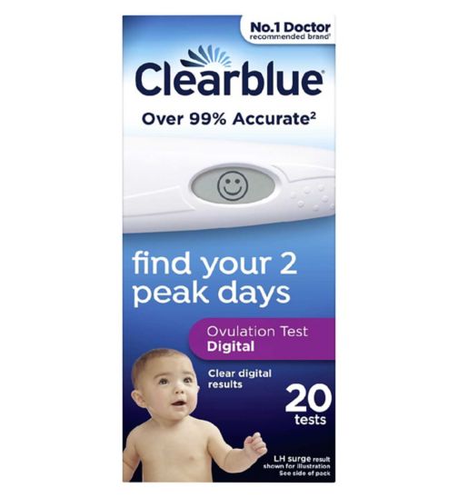 Clearblue Digital Ovulation Test Kit (OPK) Of 20 Tests - Boots Clearblue Digital Ovulation Test Kit (OPK) Of 20 Tests - Boots