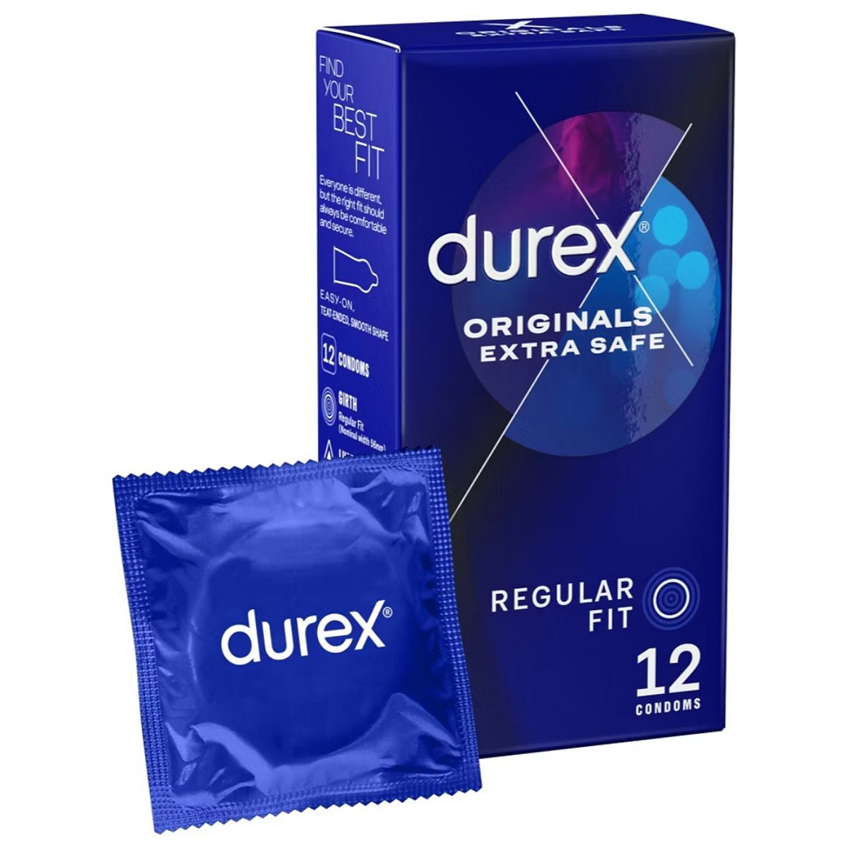 Durex Originals Extra Safe Condoms - Regular Fit 12 Pack