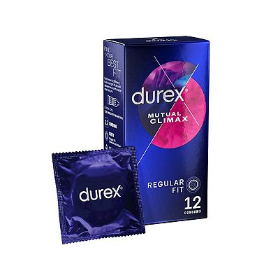 Durex Mutual Climax Condoms Silicone Lube - Regular Fit - 12 pack