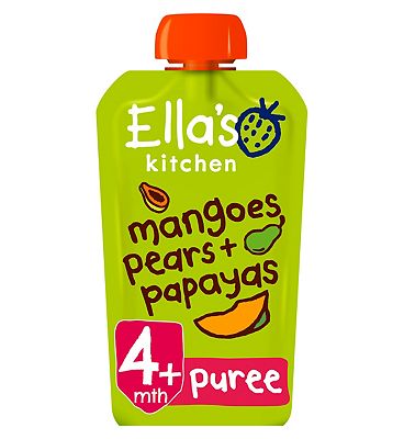 Ella’s Kitchen Organic Mangoes, Pears and Papaya Baby Food Pouch 4+ Months 120g