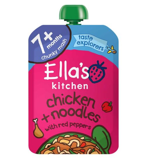 Ella's Kitchen Organic Chicken + Noodles with Red Peppers Pouch 7+ Mths 130g