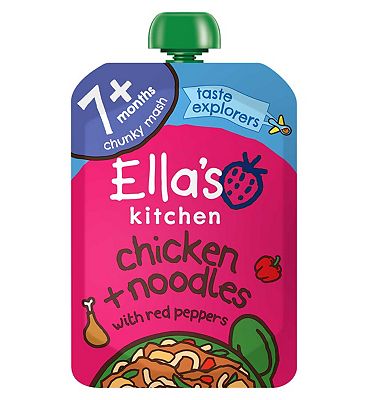 Ella's Kitchen Organic Chicken and Noodles Baby Food Pouch 7+ Months 130g