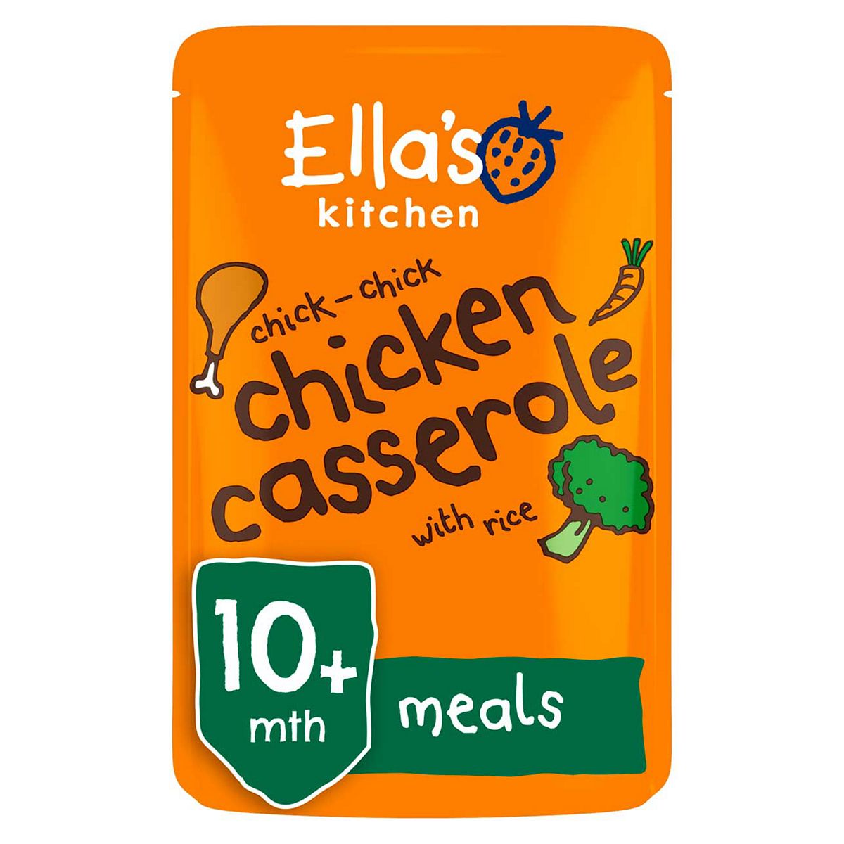 Ella's Kitchen Organic Chicken And Rice Casserole Baby Food Pouch 10+ Months 190G