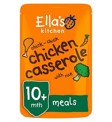 Ella's Kitchen Organic Chicken and Rice Casserole Baby Food Pouch 10+ Months 190g