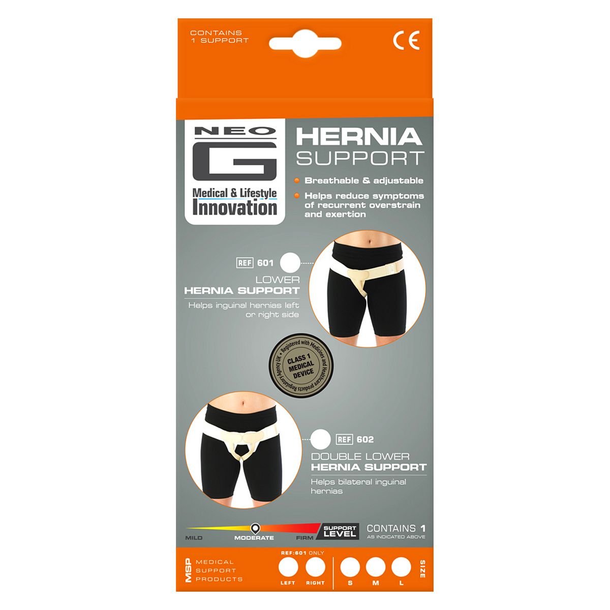 Neo G Lower Hernia Support - Left Small