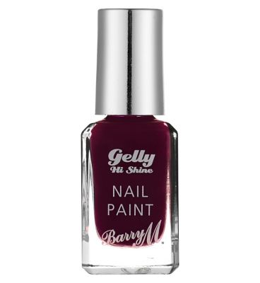 Barry M Gelly High Shine Nail Paint Black Cherry 10ml Boots