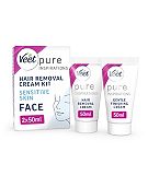 Veet Pure Hair Removal Kit Face Sensitive Skin - 2 x 50ml
