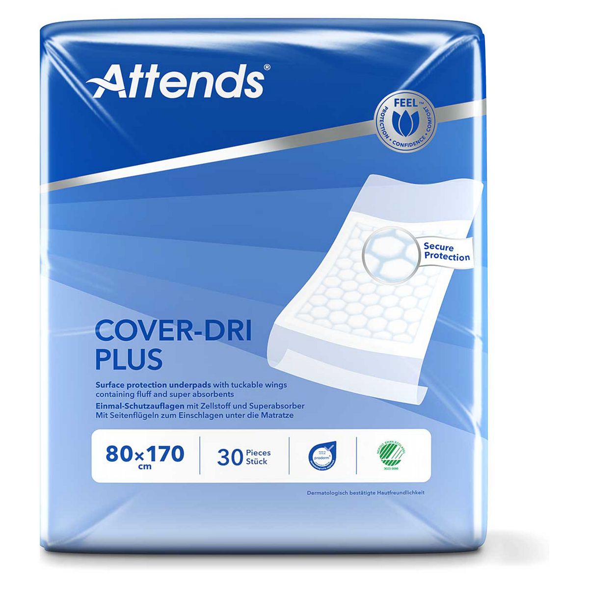 Attends Cover-Dri Plus 80X170cm - 30 Covers
