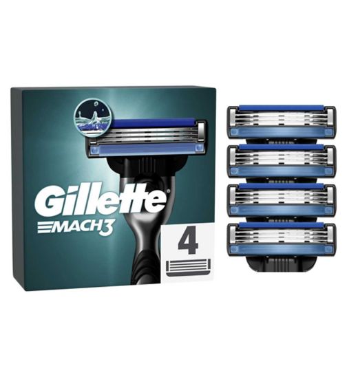 Gillette Mach3 Men’s Razor Blade Refills 4 Pack
