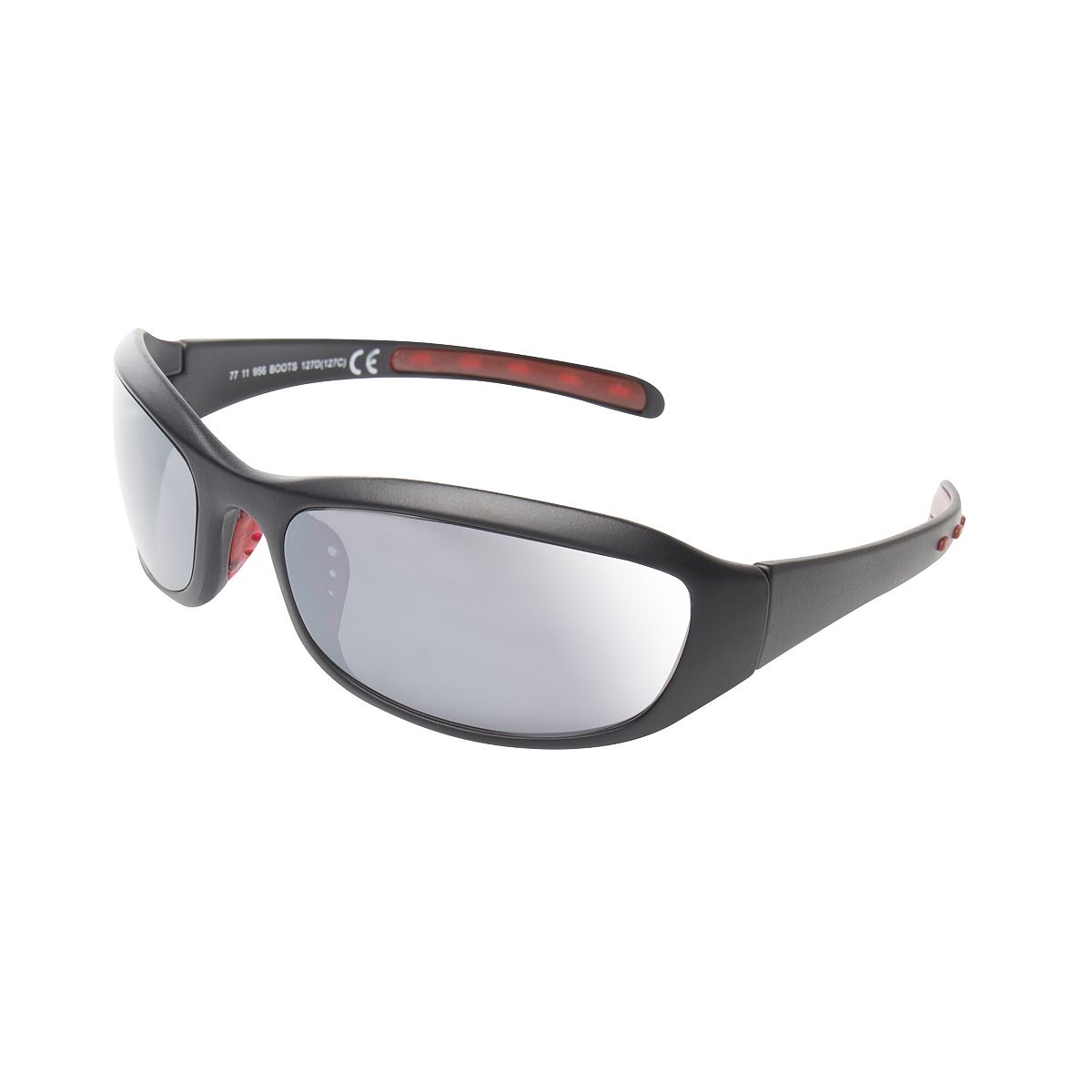   Active Sunglasses - Matt Black And Red Frame Multicolor