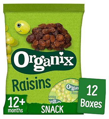 Organix Mini Organic Raisin Fruit Snack Boxes Multipack 168g