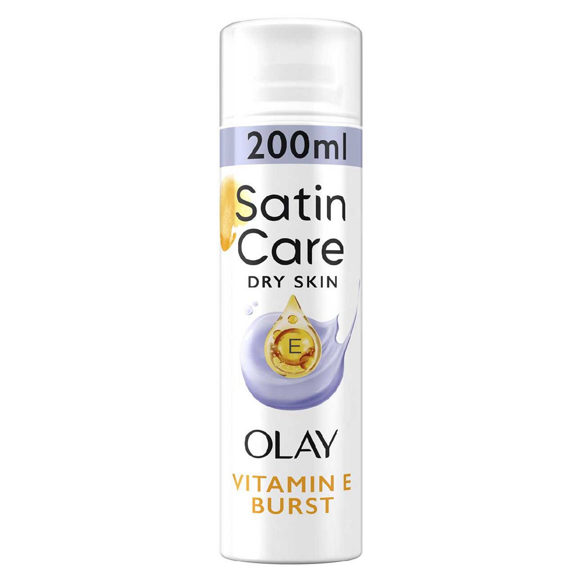 Gillette Venus Satin Care Shaving Gel For Dry Skin With Olay & Vitamin E -200 ml, 200ml