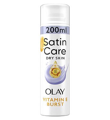 Venus Satin Care Shaving Gel for Dry Skin with Olay & Vitamin E - 200ml