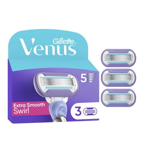 Venus Deluxe Smooth Swirl Razor Blades, 3 Pack