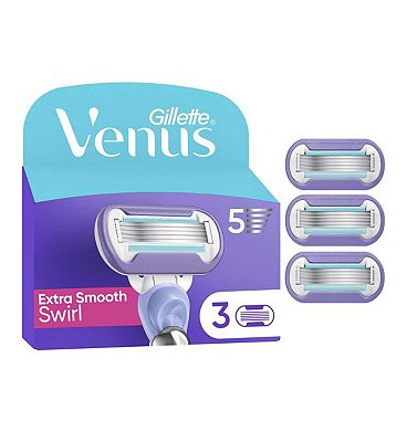 Venus Deluxe Smooth Swirl Razor Blades, 3 Pack