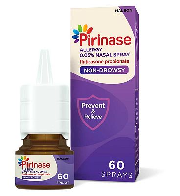 Pirinase Allergy Relief Fluticasone Propionate 0.05% Nasal Spray 60 Sprays