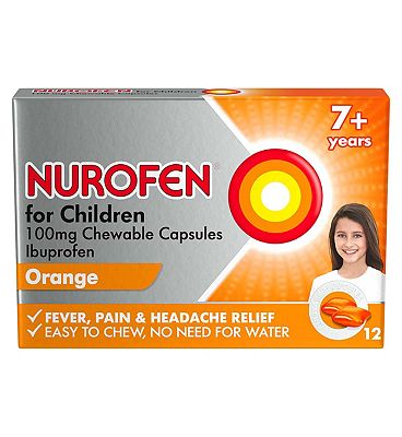 Nurofen for Children 100mg Chewable Capsules Orange - 12