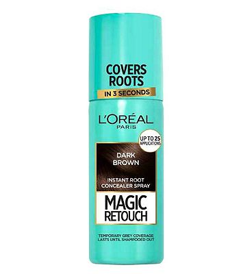 LOreal Paris Magic Retouch Dark Brown Root Touch Up, Temporary Instant Root Concealer Spray With Easy Application, 75ml