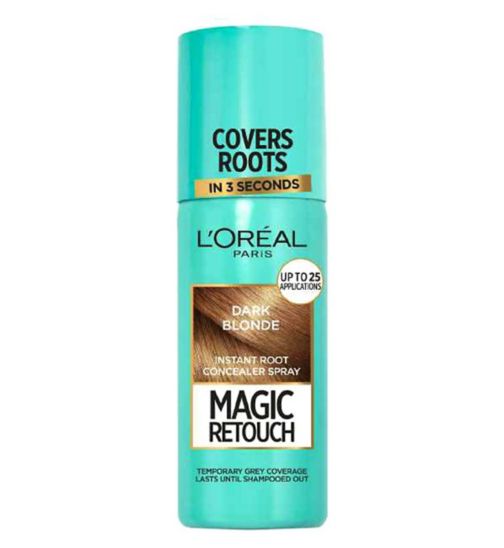 L Oreal Magic Retouch Dark Blonde Temporary Instant Grey Root Concealer Spray Easy Application 75ml Boots