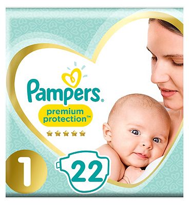 Pampers Premium Protection Size 1, 22 New Baby Nappies, 2-5kg Review