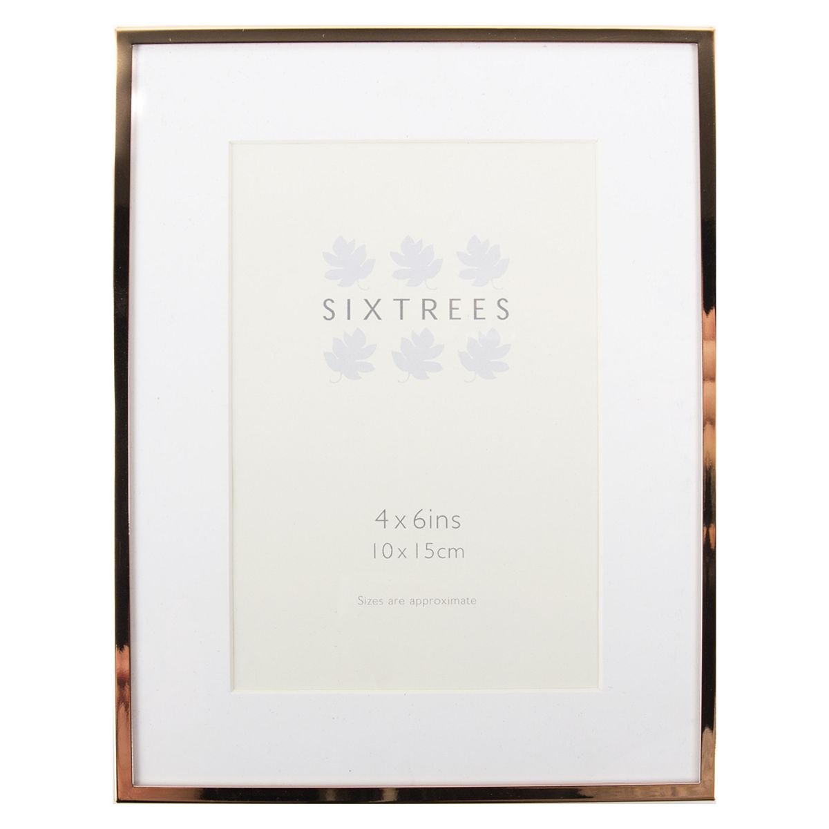 Sixtrees Park Lane Rose Gold Photo Frame 4X6