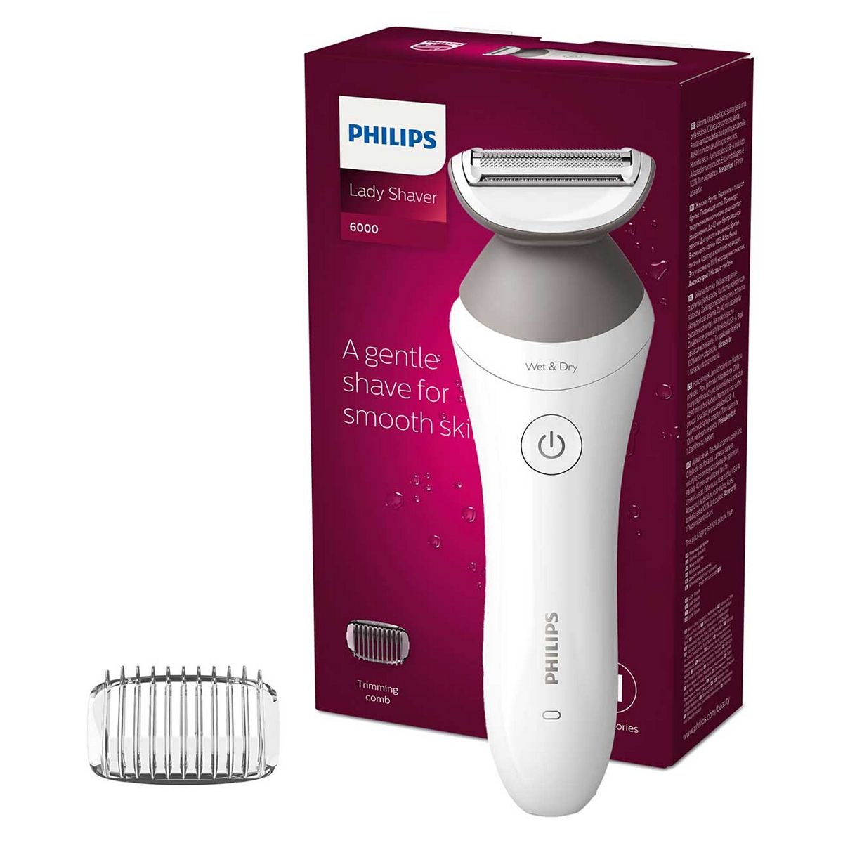 Philips Ladyshave 6000 Series Wet & Dry Cordless Lady Shaver Brl126/00