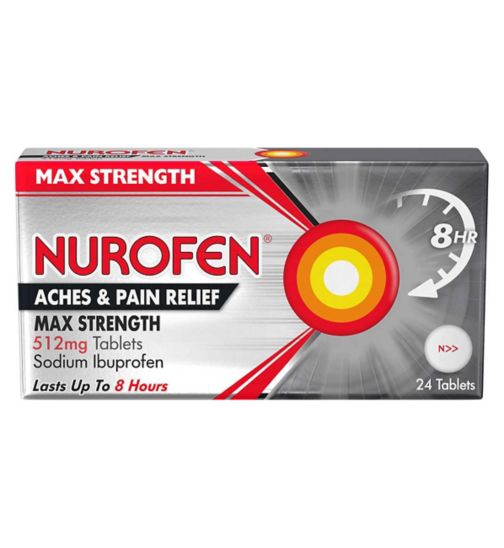 Nurofen Max Strength Joint & Back Pain Relief 512mg - 24 Tablets