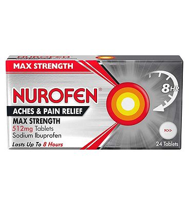 Nurofen Max Strength Joint & Back Pain Relief 512mg - 24 Tablets
