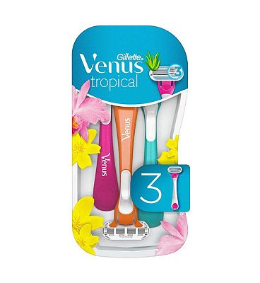 Gillette Venus Tropical Disposable Razors, Pack Of 3