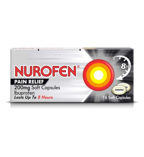Nurofen Pain Relief 200mg Soft Capsules Ibuprofen