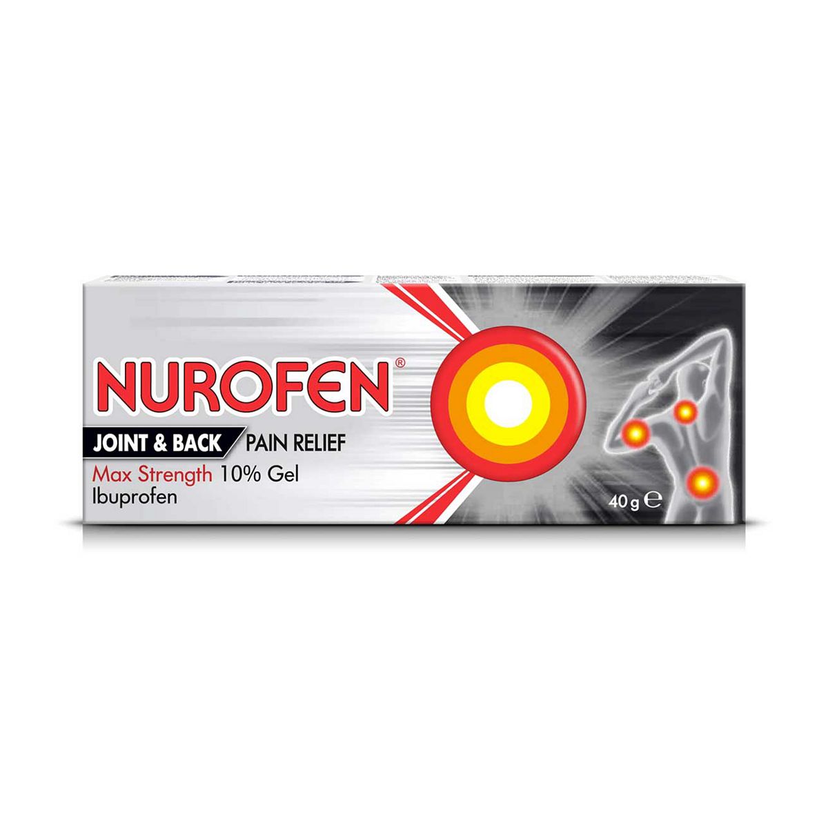 Nurofen Joint And Back Pain Relief Max Strength 10% Gel - 40G